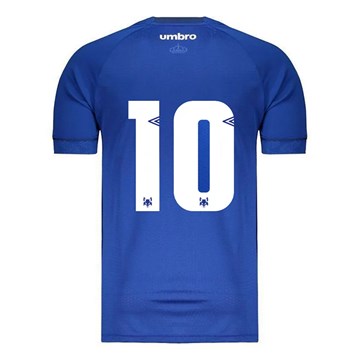 Camisa Umbro Cruzeiro Oficial I 2018 Masculina (GAME/Nº 10 ) - Azul