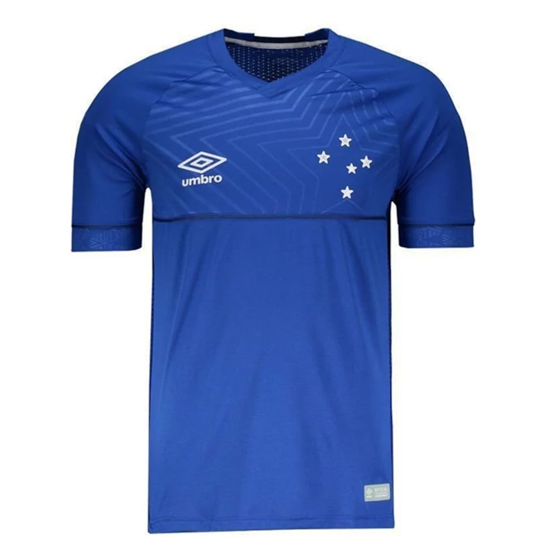 Camisa Umbro Cruzeiro Oficial I 2018 Masculina (GAME/Nº 10 ) - Azul Camisa Umbro Cruzeiro Oficial I 2018 Masculina (GAME/Nº 10 ) - Azul