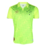 Camisa Umbro Cruzeiro Oficial III 2019 Classic S/N Masculina - Amarelo Fluor