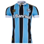 Camisa Umbro Grêmio Oficial I 2019 Masculina - Celeste e Preto