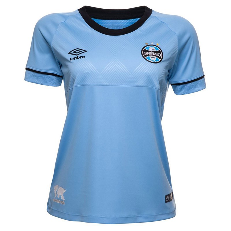 Camisa Umbro Grêmio Oficial Charrua 2018 Feminina - Azul