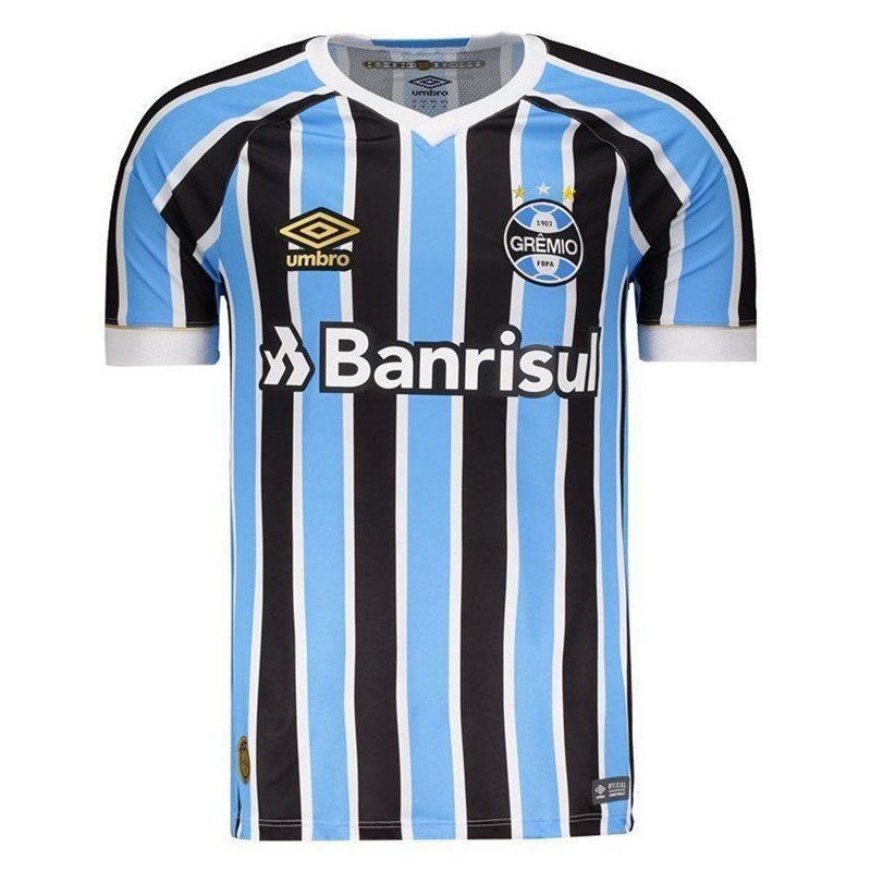 Camisa Umbro Masculina Grêmio Oficial 1 2018 (FAN PAT Nº 7)