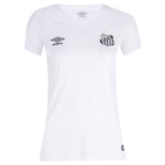 Camisa Umbro Santos Oficial I 2019 Feminina - Branco e Prata