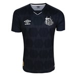 Camisa Umbro Santos Oficial III 2019 Infantil - Preto e Prata