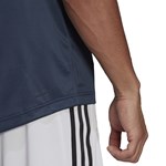 Camiseta Adidas Aeroready Designed To Move Sport 3 Stripes Masculina - Marinho
