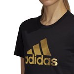 Camiseta Adidas Athletics Feminina - Preto e Dourado