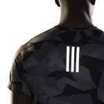 Camiseta Adidas Camuflagem Own The Run Masculina - Preto e Grafite