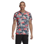 Camiseta Adidas Camuflagem Own The Run Masculino - Cinza e Rosa