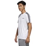 Camiseta Adidas Designed 2 Move 3 Stripes Masculina - Branco