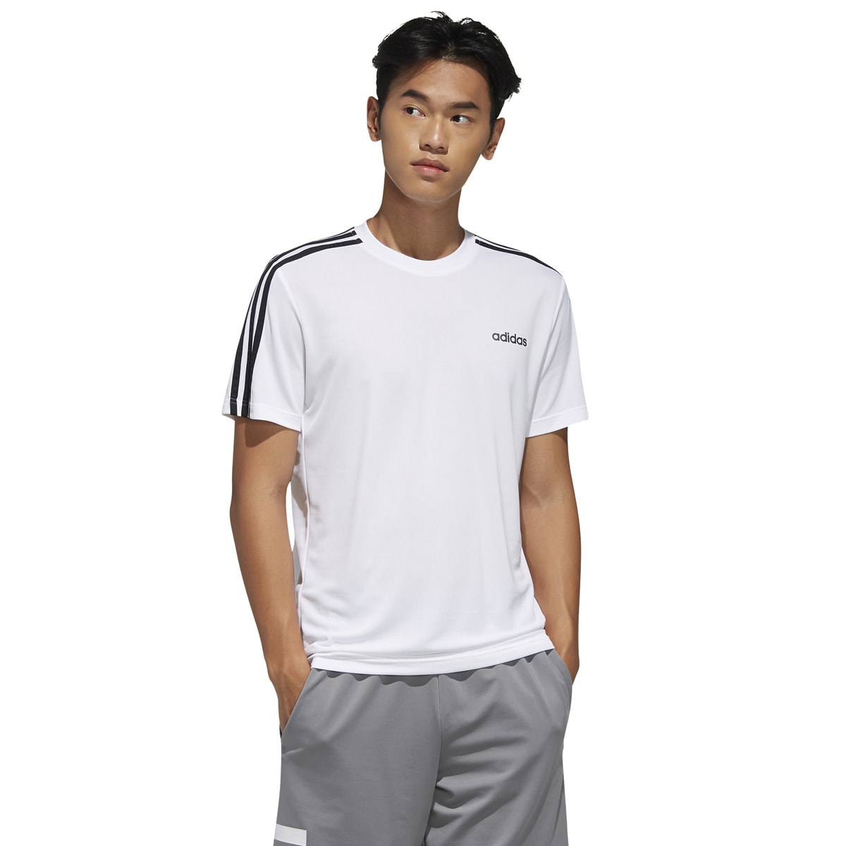 camiseta adidas design 2 move 3 stripes masculina