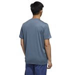 Camiseta Adidas Designed 2 Move 3 Stripes Masculina - Petróleo