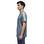 Camiseta Adidas Designed 2 Move 3 Stripes Masculina - Petróleo