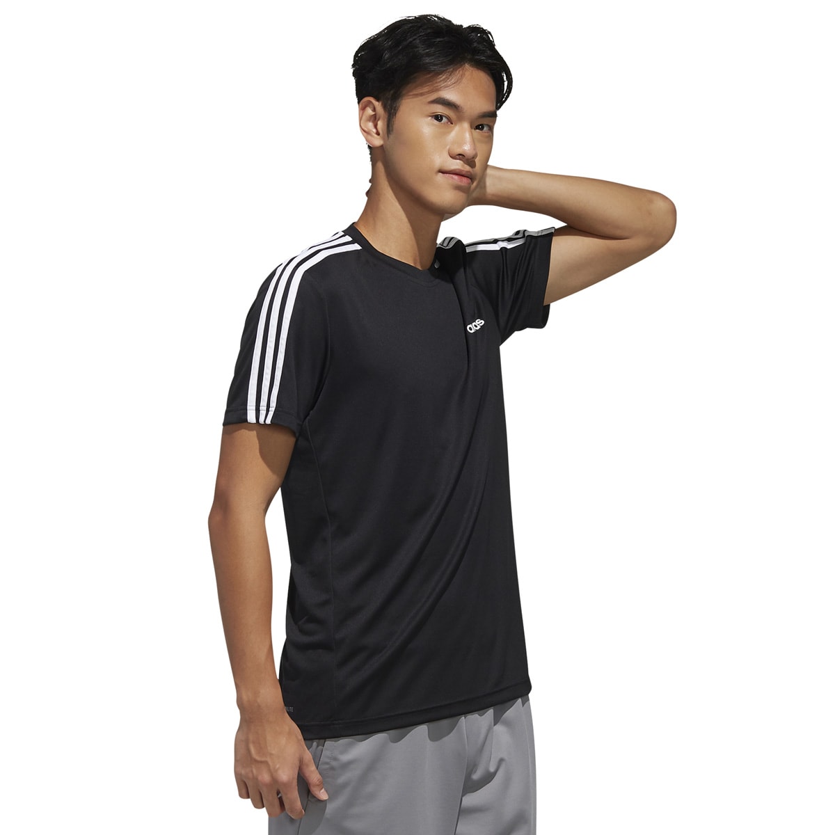 camiseta adidas design 2 move 3 stripes masculina