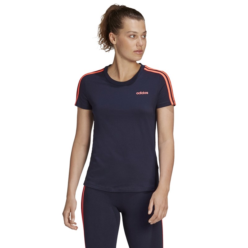 Camiseta Adidas Essentials 3-Stripes Feminina - Marinho