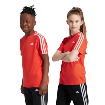 Camiseta Adidas Essentials 3 Stripes Infantil