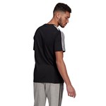 Camiseta Adidas Essentials 3 Stripes Masculina - Preto