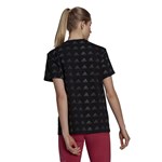 Camiseta Adidas Essentials Boyfriend Gradient Logo Feminina - Preto