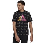 Camiseta Adidas Essentials Gradient Logo Masculina - Preto