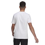 Camiseta Adidas Essentials Logo Linear Bordado Masculina - Branco