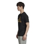 Camiseta Adidas Estampada Athletics Masculina - Preto e Dourado