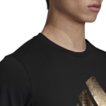 Camiseta Adidas Estampada Athletics Masculina - Preto e Dourado