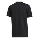 Camiseta Adidas Estampada Basquete Three Stripe Life Masculina - Preto