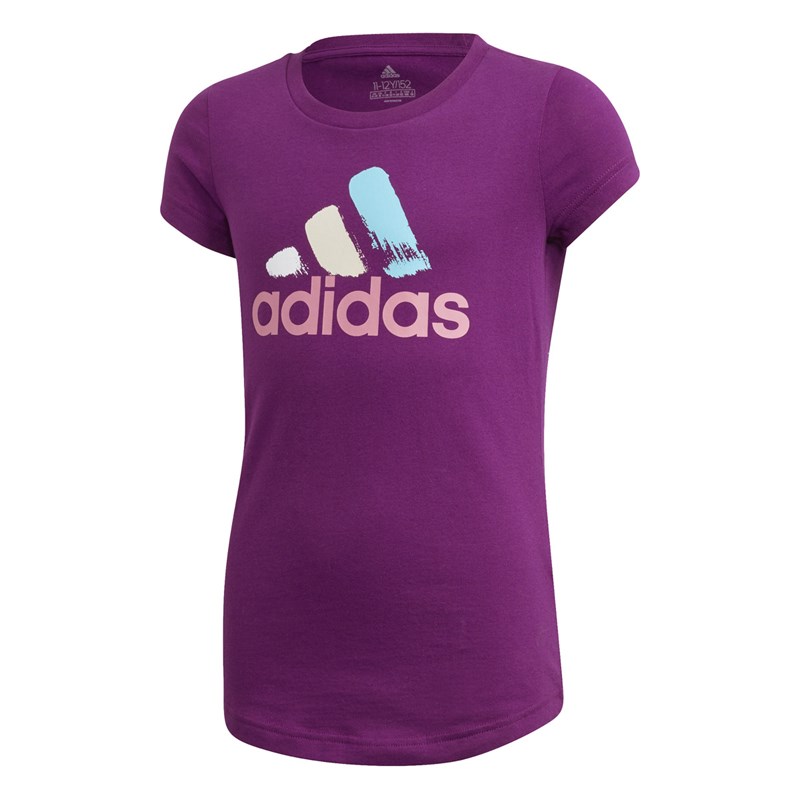 Camiseta Adidas Estampada Infantil - Rosa