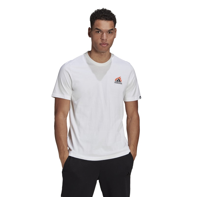 Camiseta Adidas Estampada Lit Logo Masculina - Branco Camiseta Adidas Estampada Lit Logo Masculina - Branco
