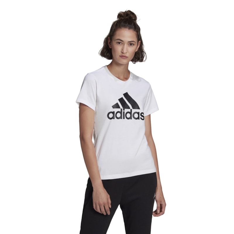 Camiseta Adidas Loungewear Essentials Logo Feminina