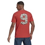 Camiseta Adidas Número Estampado LIL Stripe Masculina - Vermelho