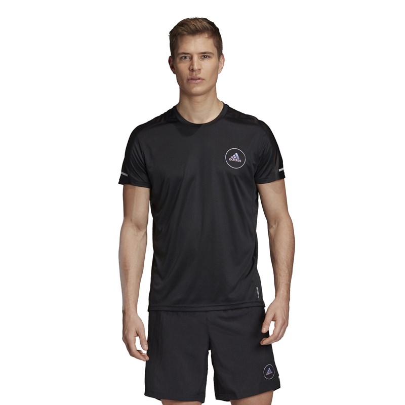 Camiseta Adidas Own The Run Club Masculina - Preto - EsporteLegal