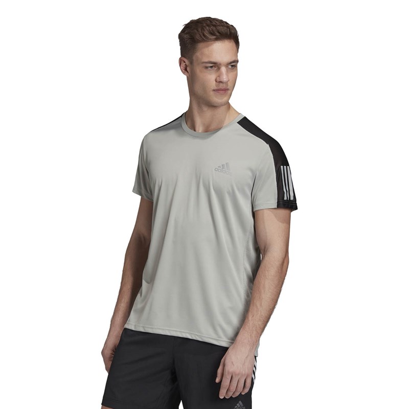 Camiseta Adidas Own The Run Masculina - Cinza e Preto