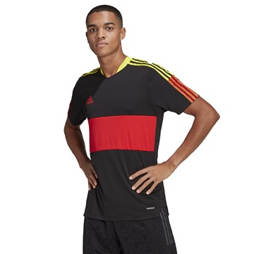 Camiseta Adidas Tiro 21 Masculina - Preto e Vermelho