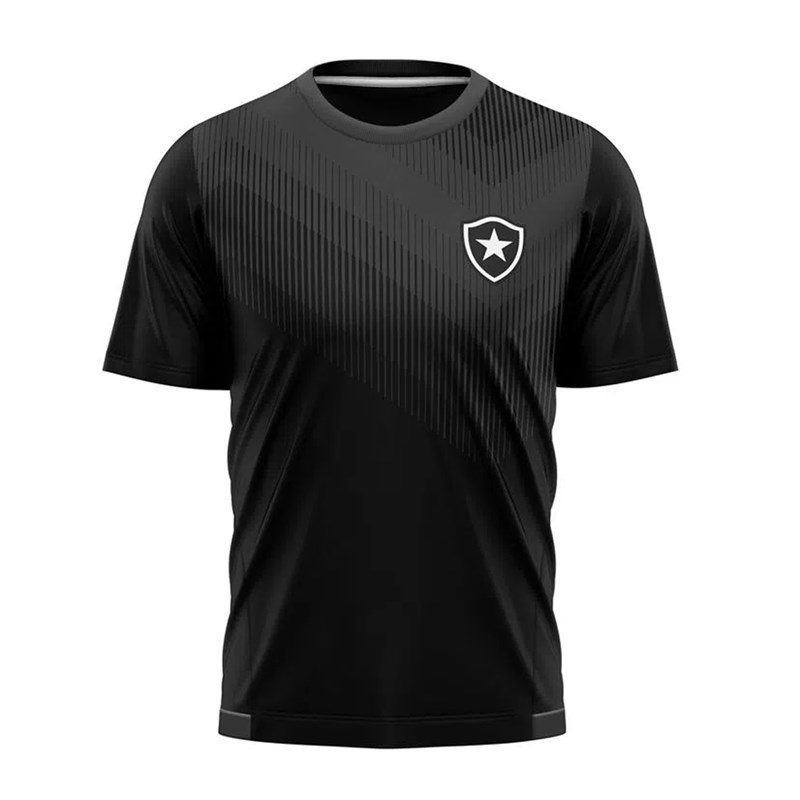 Camiseta Botafogo Braziline Contact Masculina - Preto e Chumbo