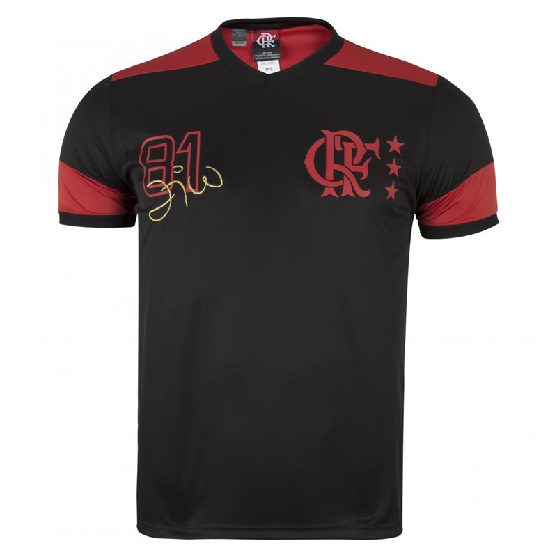 Camiseta Braziline Flamengo Zico Retrô Infantil
