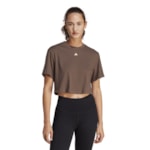 Camiseta Cropped Adidas Studio Yoga Feminina