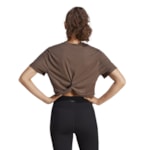 Camiseta Cropped Adidas Studio Yoga Feminina