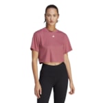 Camiseta Cropped Adidas Studio Yoga Feminina