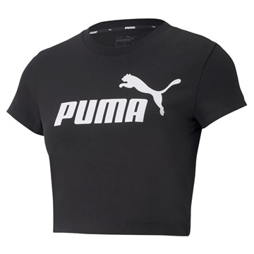 Camiseta Cropped Puma Essentials Slim Logo Feminina