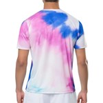 Camiseta Elite 135170 Gola Careca Masculina - Branco, Rosa e Azul