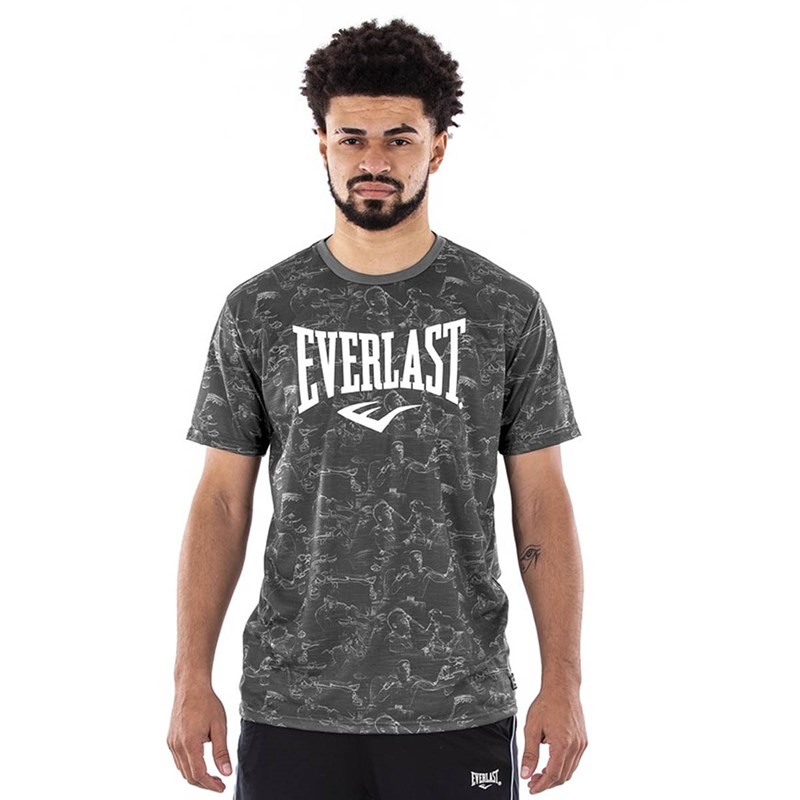 Camiseta Everlast Estampa Masculina - Cinza