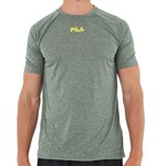 Camiseta Fila Basic Train Melange Masculina - Verde Militar