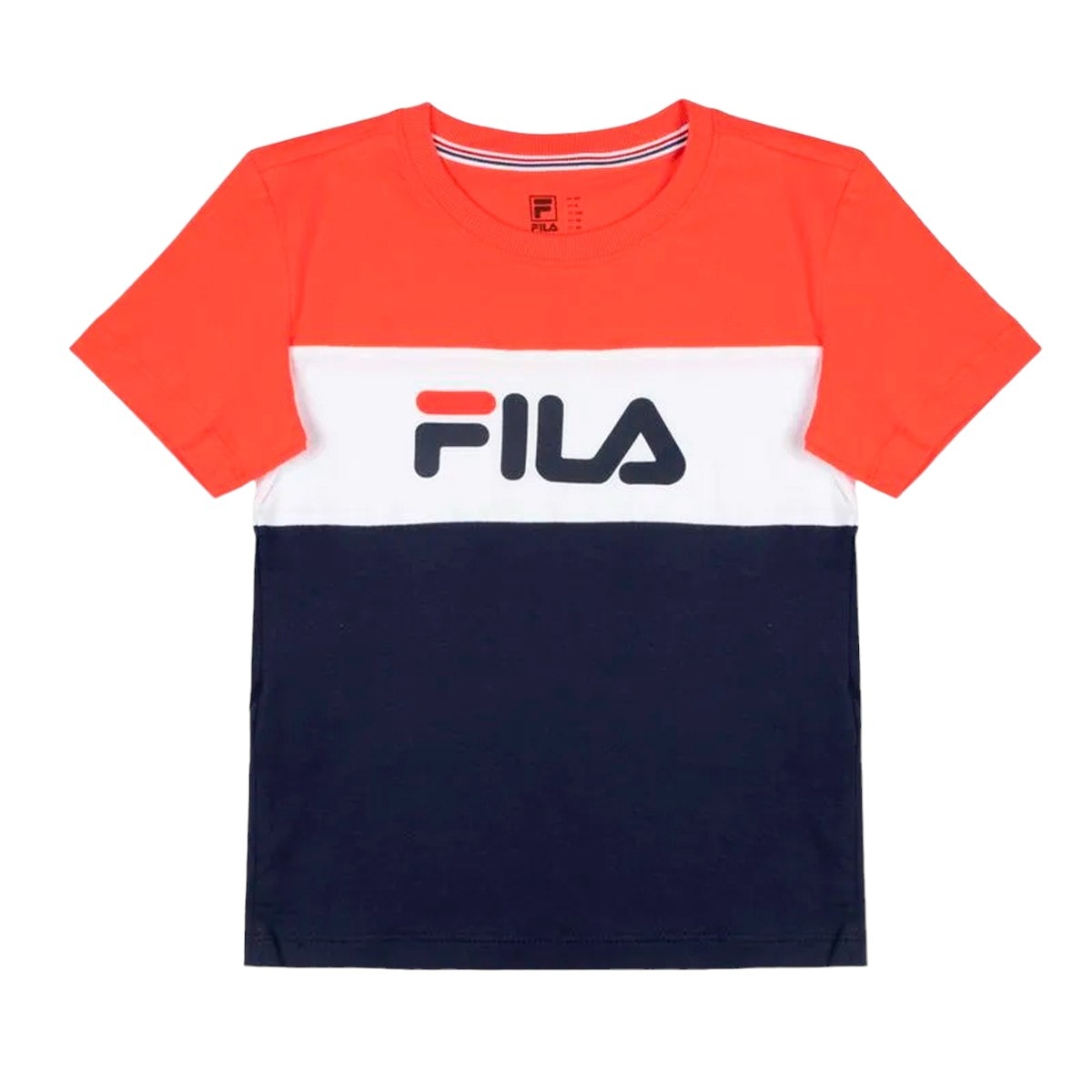 Camiseta Fila Color Block Infantil EsporteLegal