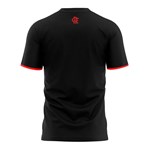Camiseta Flamengo Braziline Part Infantil - Preto e Vermelho