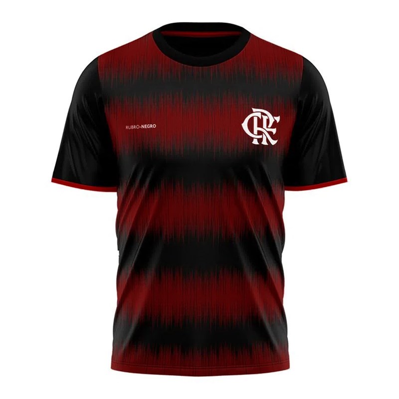 Camiseta Flamengo Braziline Part Infantil - Preto e Vermelho