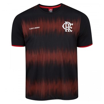 Camiseta Flamengo Braziline Part Masculina - Preto e Vermelho