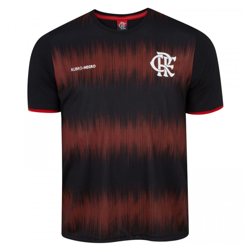 Camiseta Flamengo Braziline Part Masculina - Preto e Vermelho Camiseta Flamengo Braziline Part Masculina - Preto e Vermelho