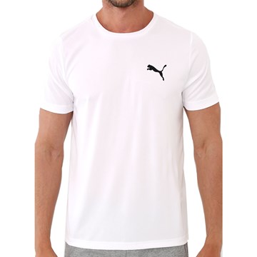 Camiseta Puma Active Small Logo Masculina - Branco
