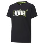 Camiseta Puma Alpha Graphic Tee Infantil - Preto
