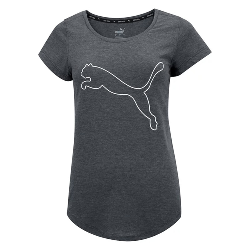 Camiseta Puma Performance Heather Cat Feminina Camiseta Puma Performance Heather Cat Feminina